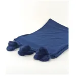Εσάρπα Μονόχρωμη Με Pom Pom  - 145EP08 BLUE
