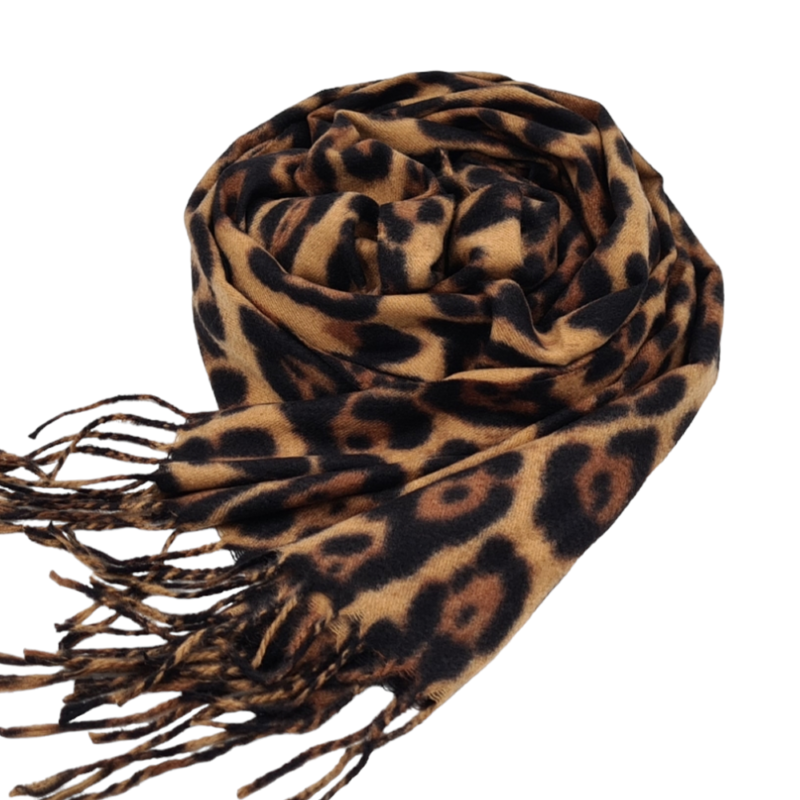 Εσάρπα Animal Print  - 146Ε4512 BROWN