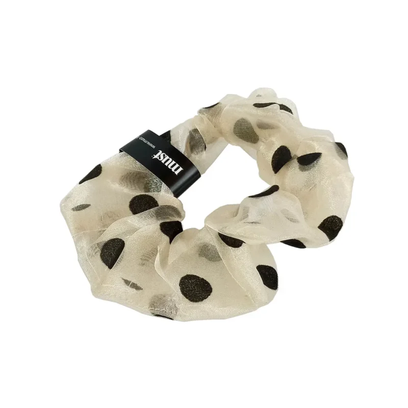 Scrunchie  Οργάντζα Πουά  - 011SC BEIGE