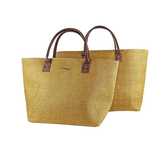 Τσάντα Θαλάσσης Ψάθινη  Bag to Bag  - B0213 BROWN
