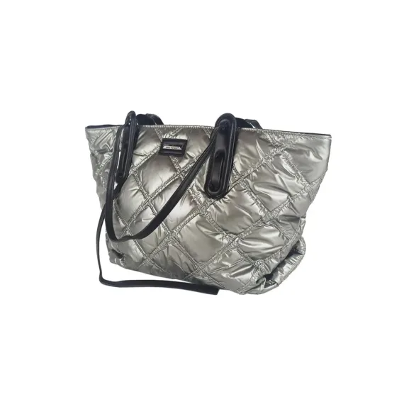 Τσάντα Ώμου Καπιτονέ  Νάιλον - KX2076 SILVER