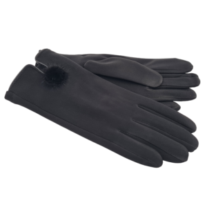 Γάντια με pom pom - 173G301 BLACK