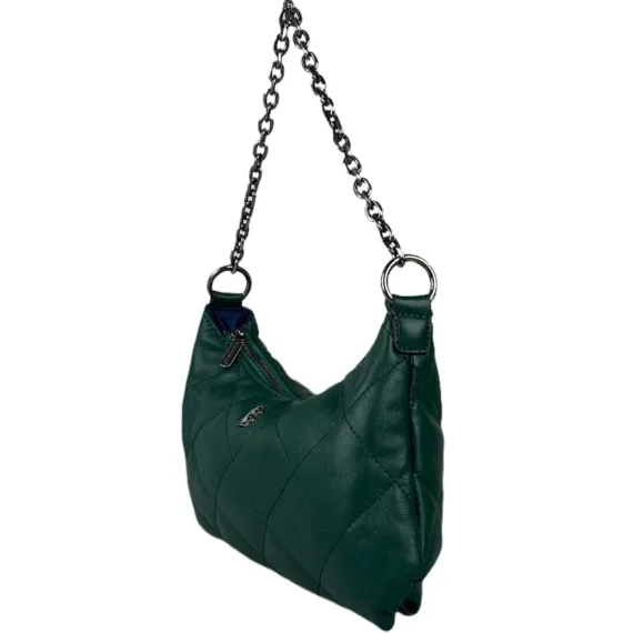 Τσάντα ώμου- χιαστί με αλυσίδα HW6219507 - GREEN