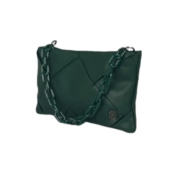 Τσάντα φάκελος χιαστί με αλυσίδα-WS09991- GREEN