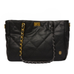 Τσάντα ώμου με αλυσίδα-SQ-10402 BLACK