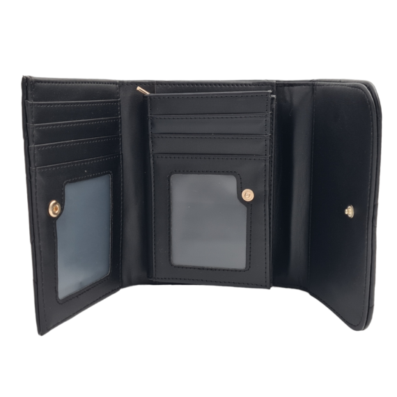 Πορτοφόλι μεσαίο με καπάκι - 3394-01 BLACK