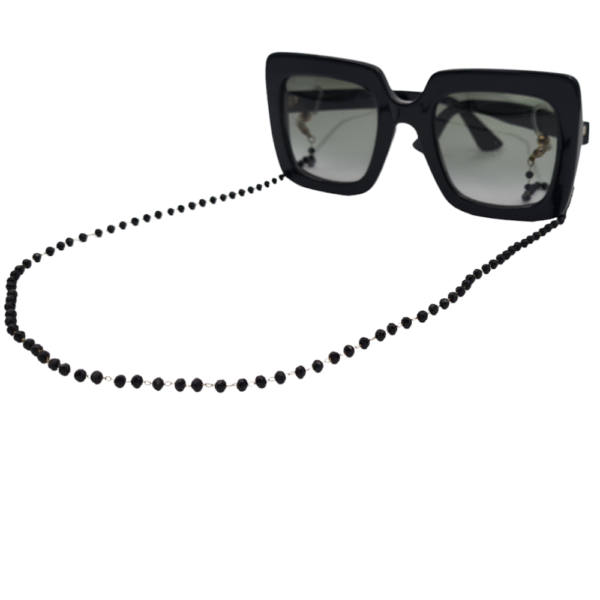 Αλυσίδα γυαλιών με πέτρες μαύρες- 294AG2501 BLACK