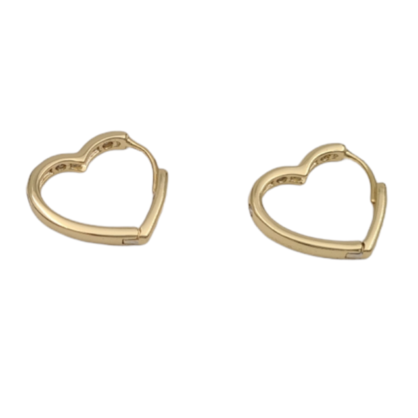 Σκουλαρίκια Κρικάκια σε σχήμα καρδιά - 289SK2906  GOLD