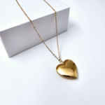 Κολιέ με μεγάλη καρδιά  - 374AL2806- GOLD