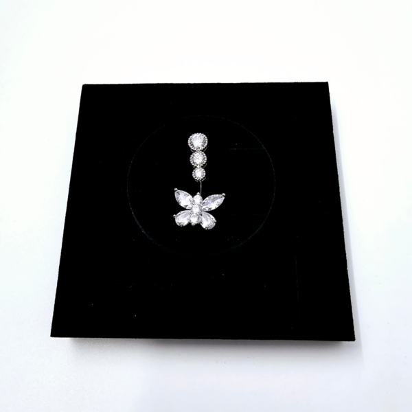 Σκουλαρίκι αφαλού με πεταλούδα  -372SA305-SILVER