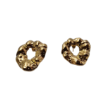 Σκουλαρίκια σφυρήλατα κύκλοι-397SK3306 GOLD